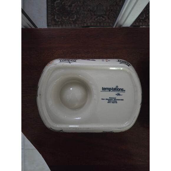 (3) Temp-tations Halloween Dip Plates 6.75" Stoneware Seasonal by Tara - Picture 6 of 7